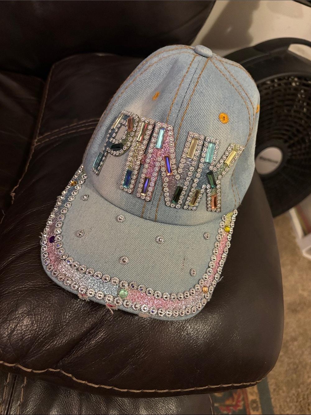Sequin Denim Hat
